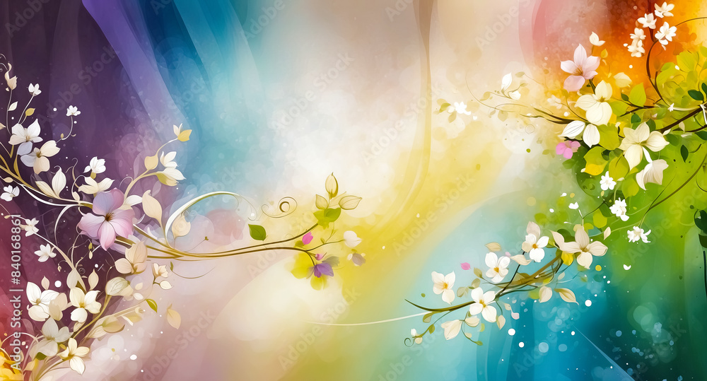 Sticker Abstract Floral Wallpaper