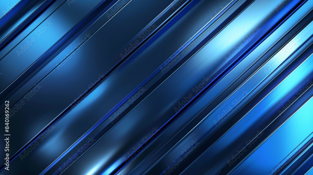 Poster experience modern animated metallic blue diagonal lines in motion.