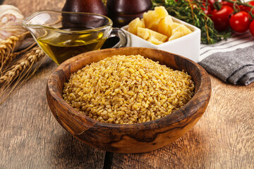 Dry wheat bulgur fow cooking