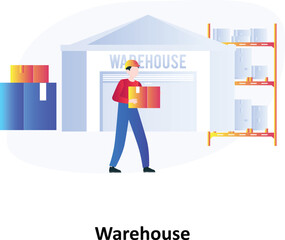 Warehouse,Vector Icon which can easily modify or edit