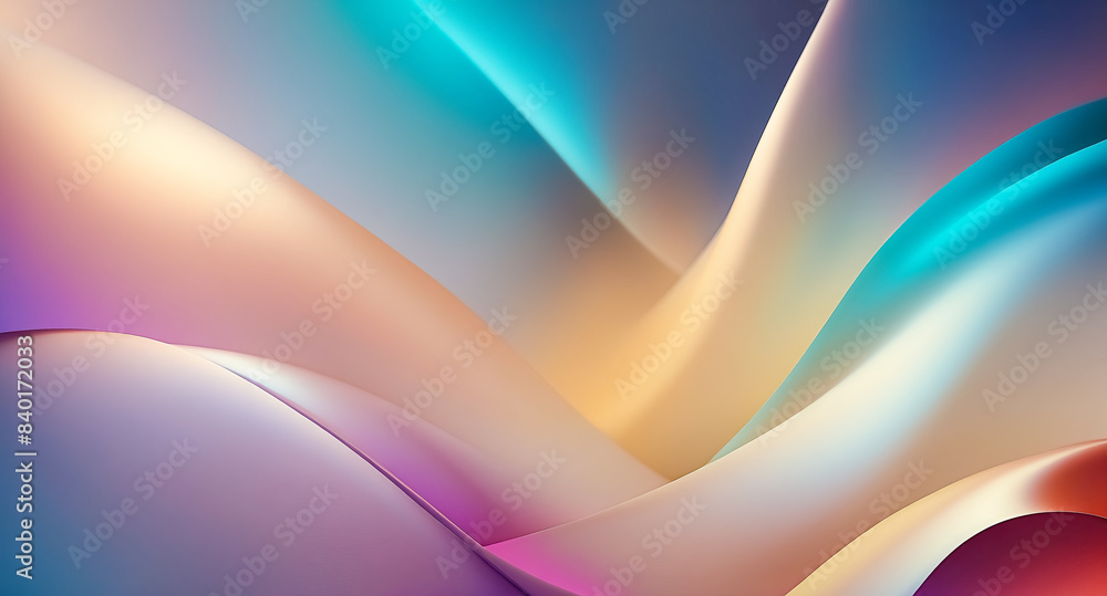 Poster abstract colorful background with fluid shapes