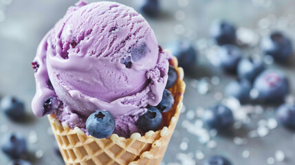 ice cream with berries