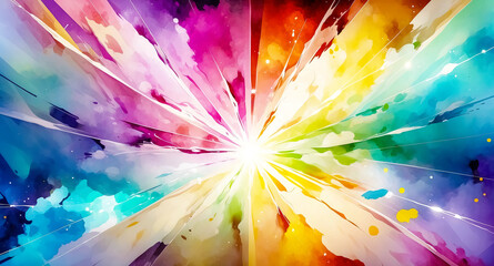 Obraz premium Abstract Watercolor Burst
