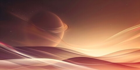 Obraz premium Abstract gradient planets in a 2D panoramic space wallpaper for web design. Concept Abstract Art, Gradient Planets, 2D Panoramic, Space Wallpaper, Web Design