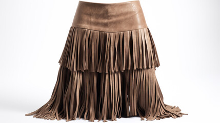 brown skirt isolated