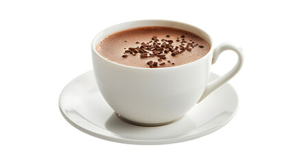 Fototapeta premium Cup of hot chocolate isolated on transparent background