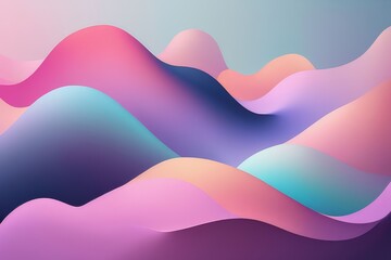 Fototapeta premium Inspired by MAC-OS modern abstract wallpaper with soft gradient transitions, mutes, pastels, and hues in a cold color