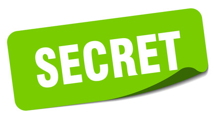 secret sticker. secret label