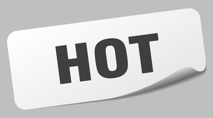hot sticker. hot label