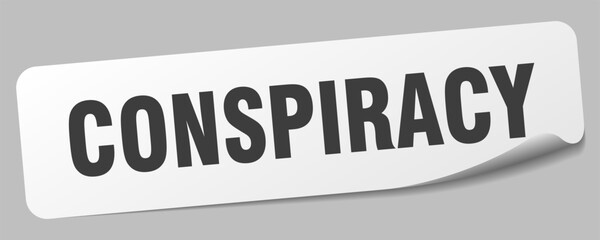 conspiracy sticker. conspiracy label