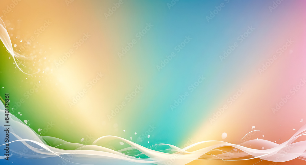 Poster abstract colorful background with white flowing lines