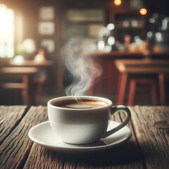 Savoring the perfect hot coffee to kickstart your day.