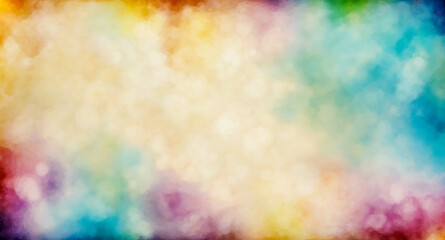 Abstract watercolor background with blurred bokeh effect