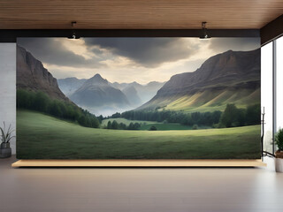 view from the window lake, mountain, water, landscape, sky, nature, mountains, snow, alaska, travel, summer, clouds,Ai generated 