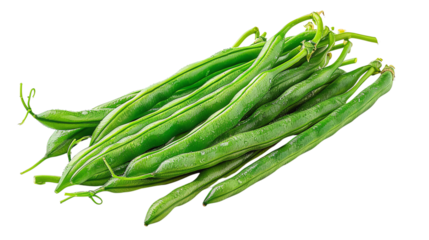 Fresh green beans, ready to be cooked.