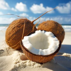 coconut on the beach