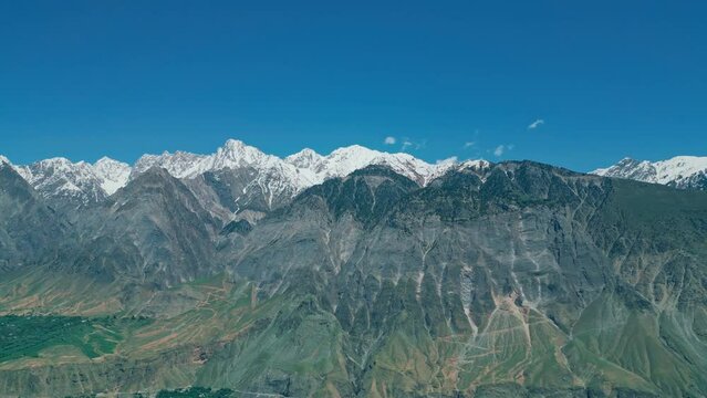 Aerial View Of Valley Surrounded By Hindu Kush Mountain Range, Chitral, Khyber Pukhtoon Khwa, Pakistan