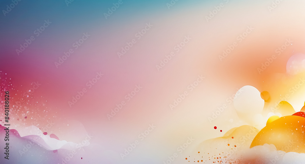 Poster abstract colorful background with soft gradient and blurred shapes