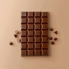 Obraz premium chocolate bar on white background
