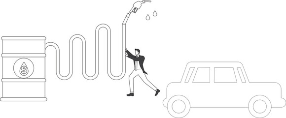 Obraz premium Gasoline prices, Oil price drop.