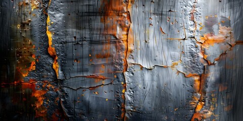 Rustic steel texture in dark gray and black with scratches and rust. Concept Steel Texture, Rustic Finish, Dark Gray, Black, Scratches, Rust