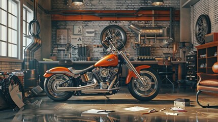 Custom Motorcycle Design Studio Blank Business Cards Engine Parts and Leather Seats