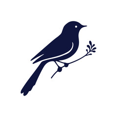 bird silhouette Clip art isolated vector illustration on white background