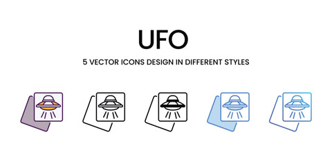 Ufo icons vector set stock illustration.