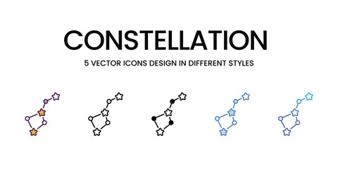 Constellation icons vector set stock illustration.