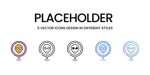 Placeholder icons vector set stock illustration.