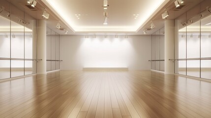 Obraz premium Enchanting Dance Studio Reflections Elegance and Opportunity Await