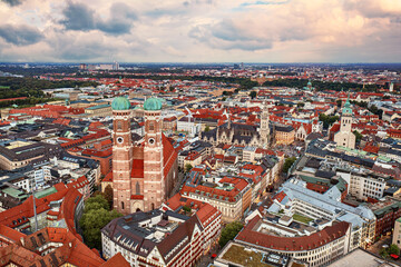 The famous Frauenkirche in Munich, Germany