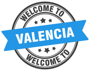 Welcome to Valencia stamp. Valencia round sign