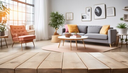 Wohnzimmer mit Tisch