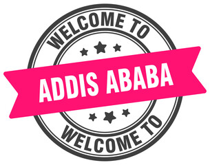 Welcome to Addis Ababa stamp. Addis Ababa round sign