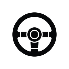 steering wheel icon vector design template simple and clean