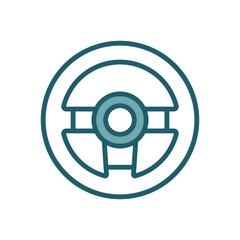 steering wheel icon vector design template simple and clean