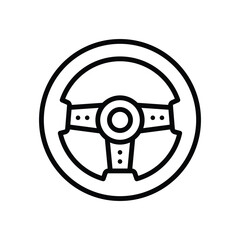 steering wheel icon vector design template simple and clean