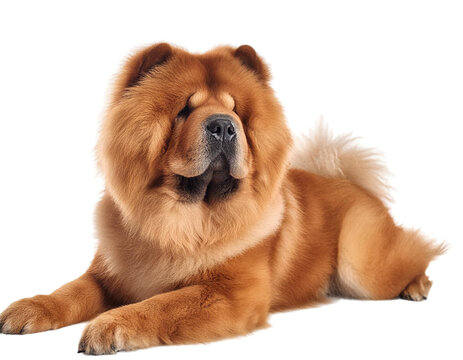 recommend clip art: dog, Chow Chow, isolate on white background.