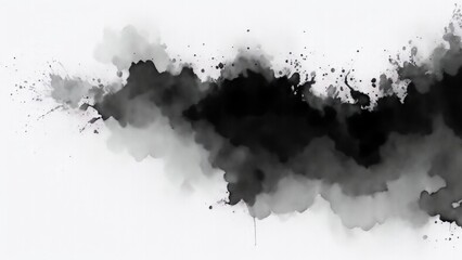 Obraz premium Black watercolor background