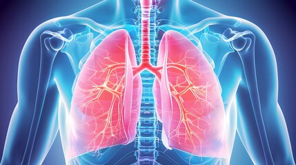 illustration of the lungs