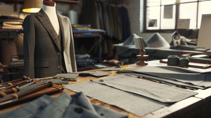 Tailored Elegance Fine Fabric Bespoke Designs and Business Potential in a Tailoring Studio