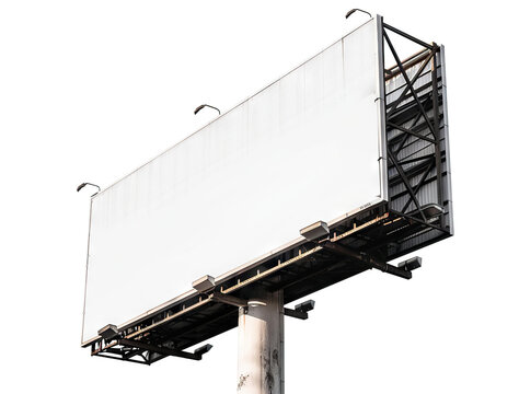 Large blank billboard cut out