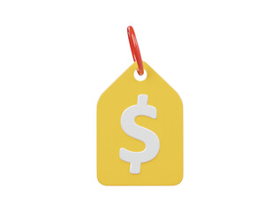 Price tag icon 3d render illustration