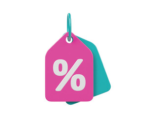 Price tag icon 3d render illustration