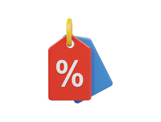 Price tag icon 3d render illustration