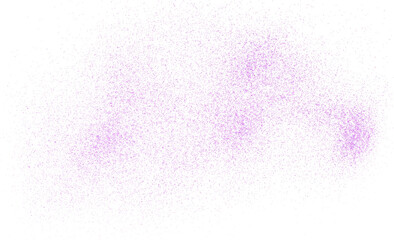 Pink glitter scaterred flying isolated on white, background and texture, clipping