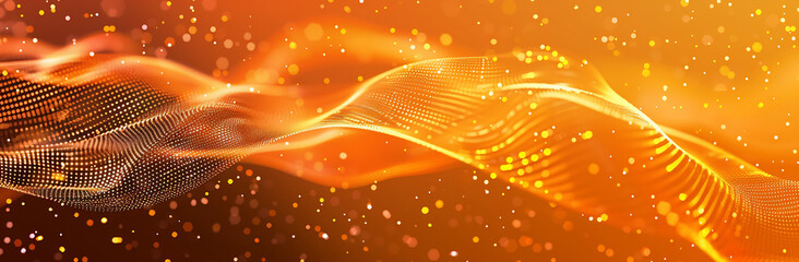 Abstract Orange Digital Wave