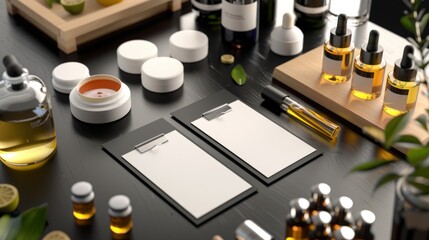 Sensory Symphony Artisan Perfume Lab with Business Cards Blending Tools and Test Vials