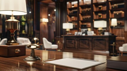 Modern Boutique Hotel Lobby Stylish Decor Concierge Service and City Guidebook for Business Travelers